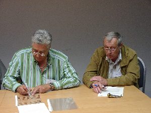 Die Vertreter der PD Rosenheim und der PD Weilheim, 2 „alte Hasen“ in Sachen Verkehrserziehung