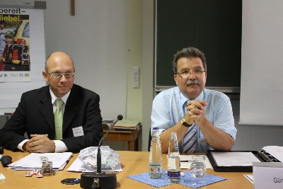 Hohe Gäste: Institutsrektor Stefan Poss vom Seminar Bayern und der neue Landesgeschäftsführer der LVW Bayern, Herr Günther Pfrogner