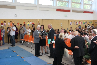 Einweisung der Ehrengäste durch die Rektorin, Frau Ulrike Fischer