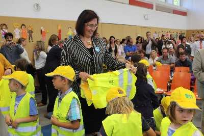 Hier Frau Ludwig vom Gemeindeunfallversicherungsverband ...